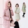 Women Lace Up Hooded Parkas Women Fur Cotton Autumn Winter Thick Maxi Quilted Coats Pockets Jackets Warm Outwear