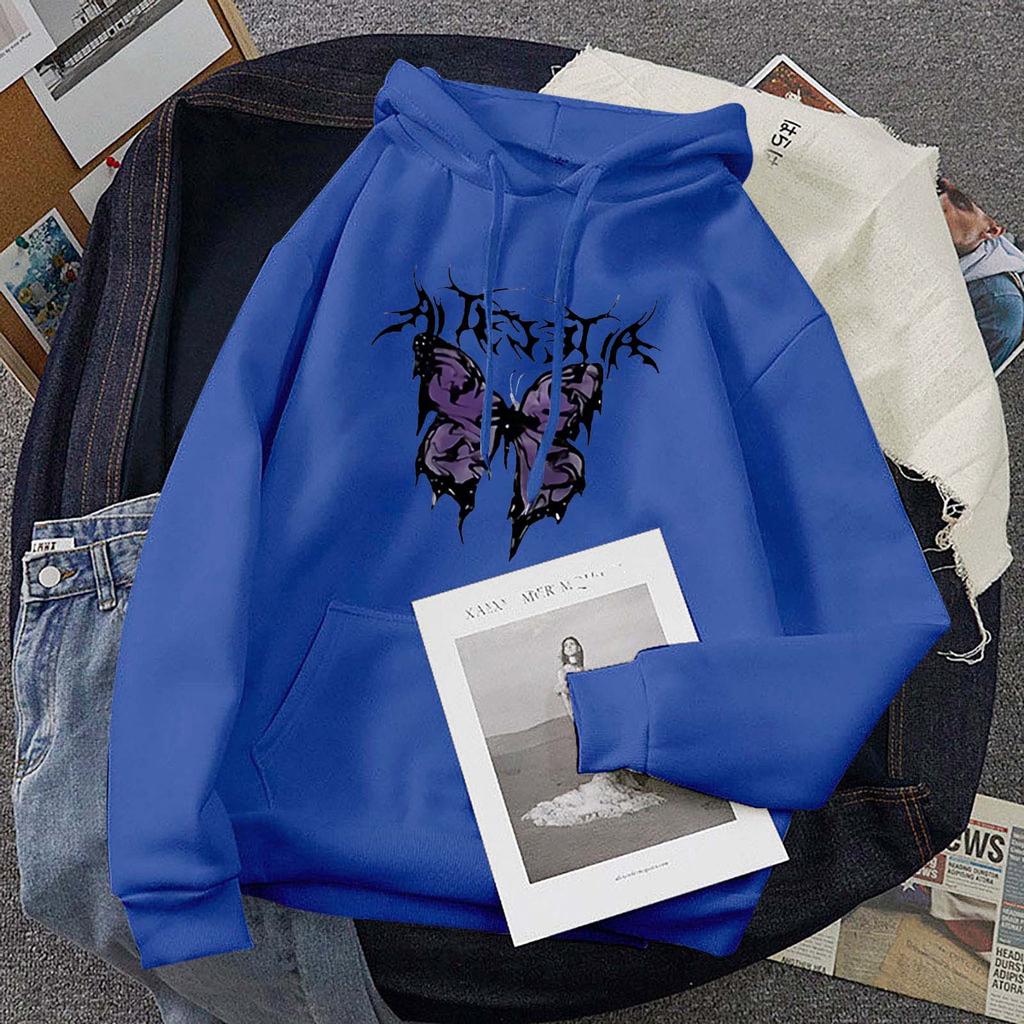 Модные женские повседневные женские толстовки с длинным рукавом и принтом с капюшоном