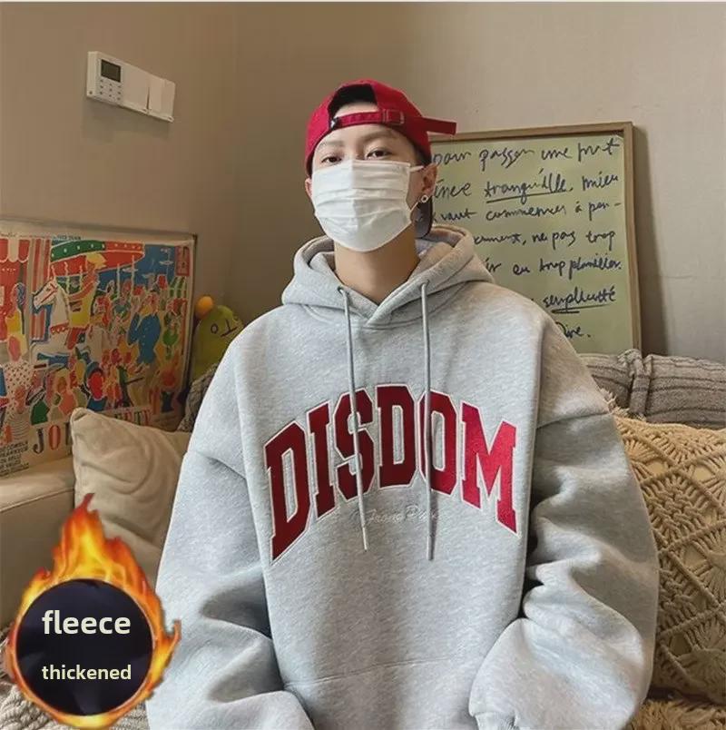 American Trendy Brand Men's Letter Print Hooded Sweatshirt - Autumn/Winter Loose Casual Pullover Hoodie Versatile Jacket