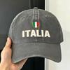 Italian Pride Gift Italy Flag Italia Washed Baseball Cap  yk Funny Sun Trucker Hat Summer UnisexTeens Outdoor Gym Snapback Cap