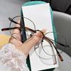 Glasses Frame, Young Round Literary Metal Retro Anti-Blue Myopia Glasses 31217