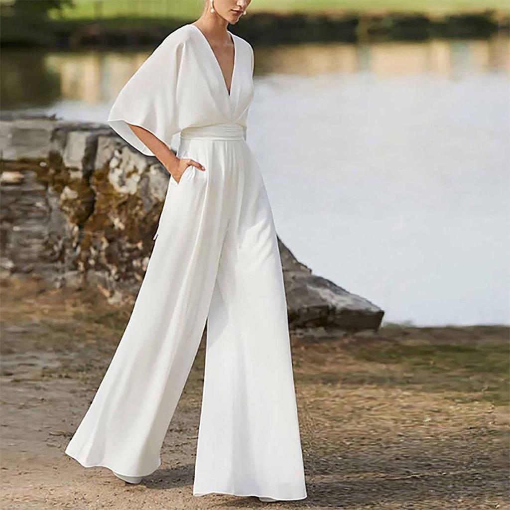 FASHION Women's Banquet Dress Jumpsuit Sexy Hanging Neck Women's Trousers