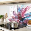 Durable and Stylish Glass Boards with an Abstract Flower Pattern 2x40x52 cm