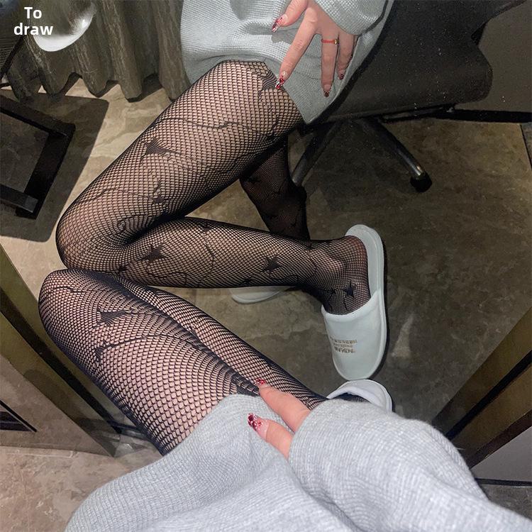 Women's Sheer Fishnet Stockings - Polka Dot & Heart Pattern, Sexy Black & White Options, Large Sizes Available for Spring & Autumn