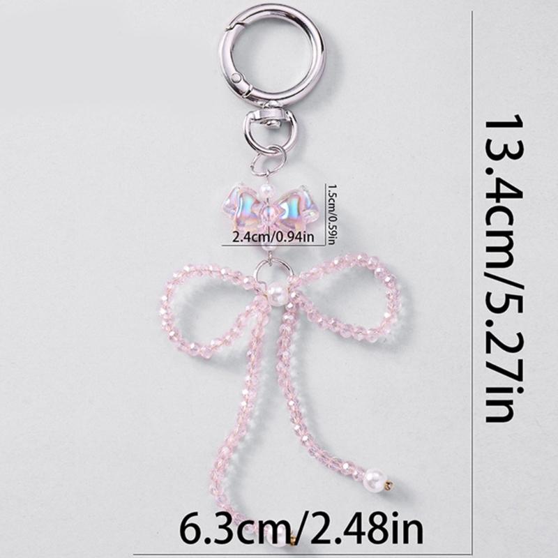Fashionable Bowtie Charm Stylish Bowknot Shaped Keychain Bag Ornament Butterfly Knot Jewelry for Purses and Accessories