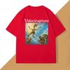 Velocirapture Funny Dinosaur Graphic TShirt Unisex WOMEN Harajuku Cotton Short Sleeve Printed Tshirt Unisex Clothing Streetwear Tops