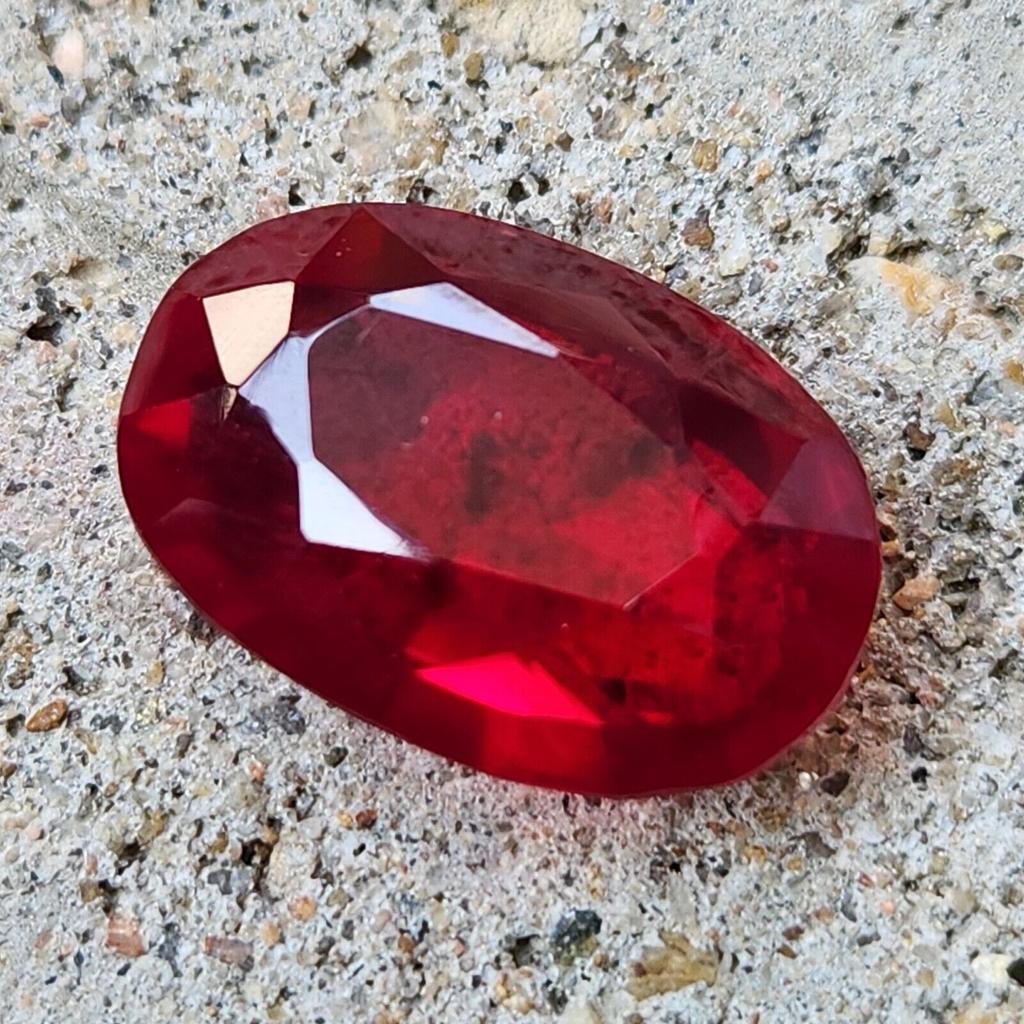 34.00 Ct Natural Mozambique Red Ruby Oval Cut Certified Loose Gemstone