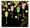 Christmas decoration acrylic pine cone hanging ornament, simulated pine cone pendant, transparent crystal small tree decoration, suitable