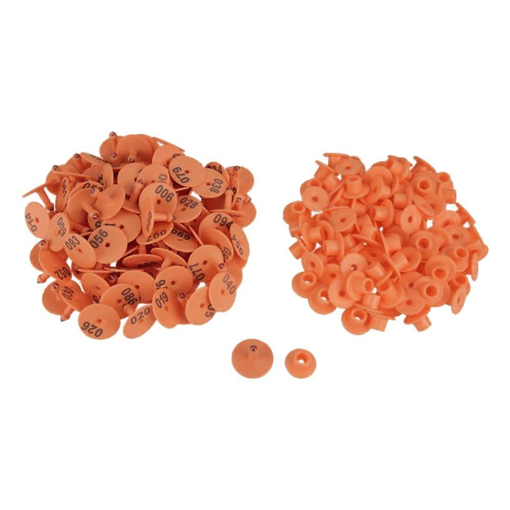 100pcs Fade Resistant Numbered Ear Tag Plastic Animal Identification Tag Livestock Ear Tag  Cattle