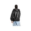 adidas Originals Куртка с капюшоном на боковой молнии и шнурком Женская верхняя одежда черного цвета IV9328
