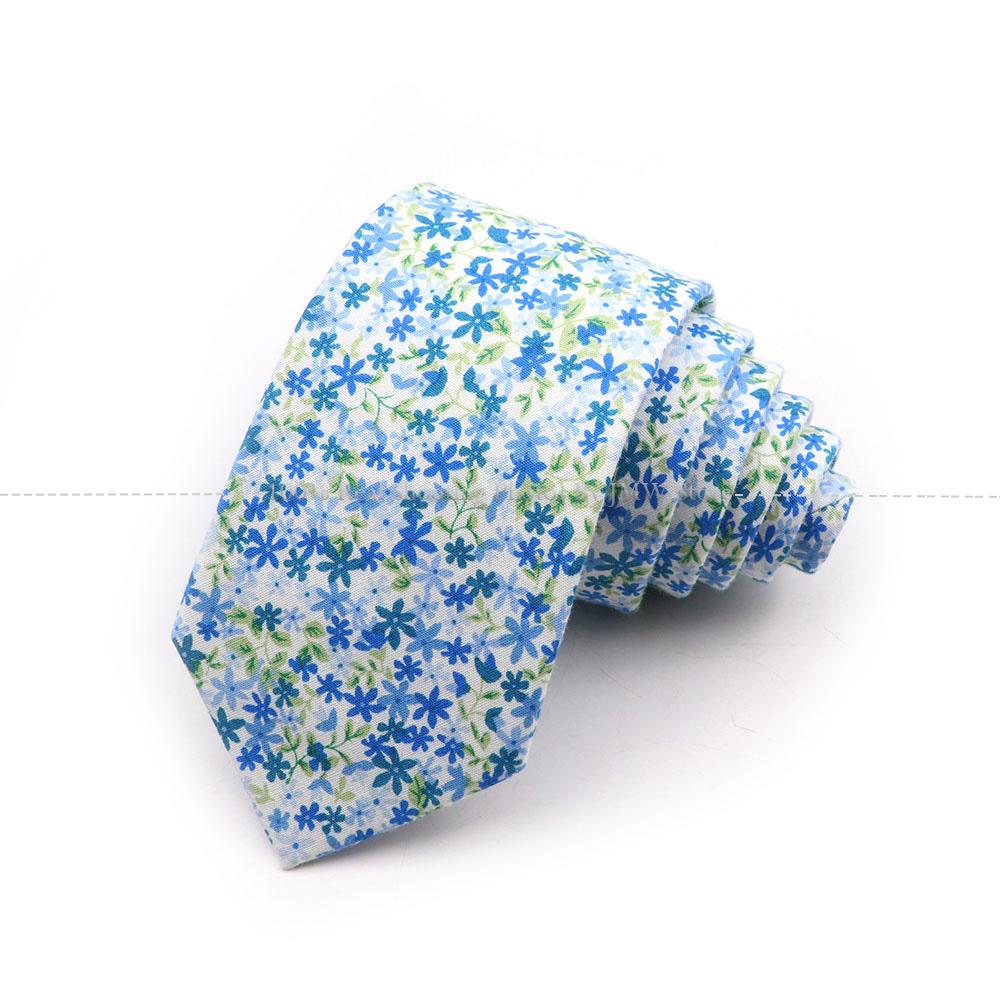 Новый шик, галстук с цветочным принтом, галстук из 100% хлопка, для мужчин, светлый цвет, повседневный узкий галстук, свадебная вечеринка