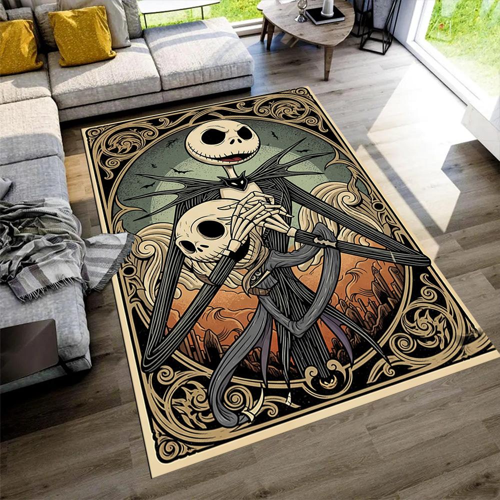Jack Skellington Area Rug Design for Hallway Living Rooms Bedrooms Foyer Anti-slip Rug Office home decor Best for Christmas