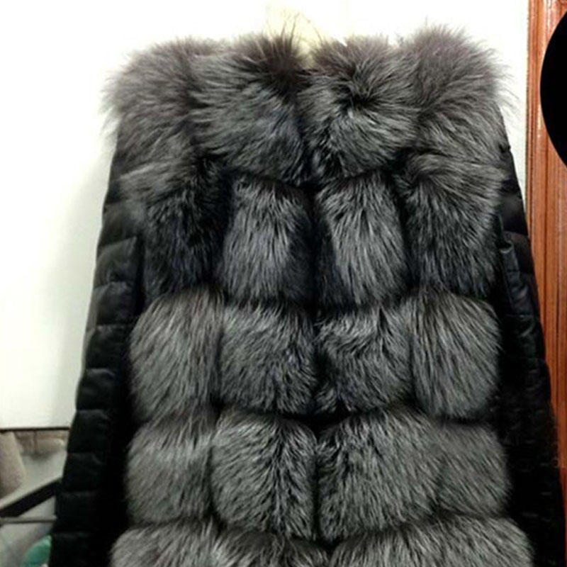 2022 Fashion Winter Women Imitation Fox Fur Coat PU Leather Long Sleeve Jacket Keep Warm Outwear Lady