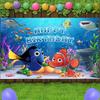 Cartoon Nemo Dory Party Vinyl Background Disney Finding Nemo Backdrops Wall Cloth Baby Shower Birthday Party Decor Gifts