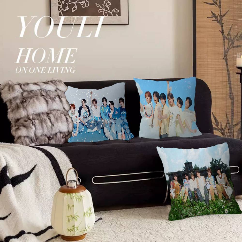 Boy Band N-Nct Wish Singer Pillow Cover Design Cushion Cover Decor Holiday Decorati