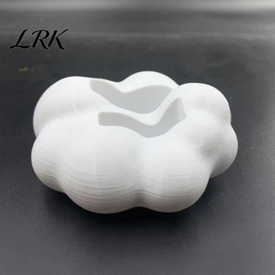 Двухслойный держатель для пультов, контейнер для хранения, 3D-печать, цельнолитой контейнер с прочной конструкцией, форма облака, вмещает два пульта, многофункциональный