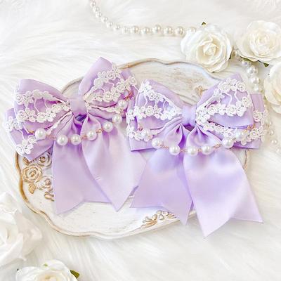 Набор из 2 заколок для волос Lolita Yume Kawaii Gothic Lolita, заколка для волос, аксессуар для волос Lavender vol.5 [Предмет]