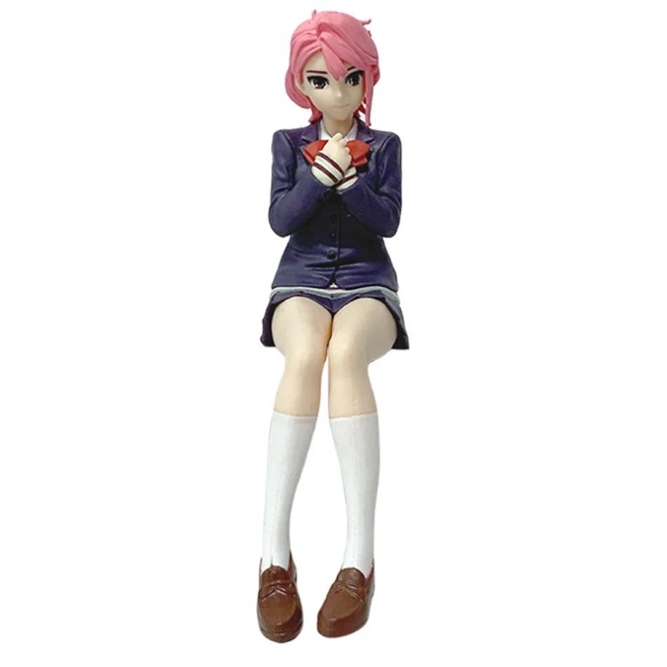 18CM Anime DAN DA DAN Ayase Momo Figure Humanoid Doll Ornament Model Toys Female Proportional Collect Holding Flowers PVC