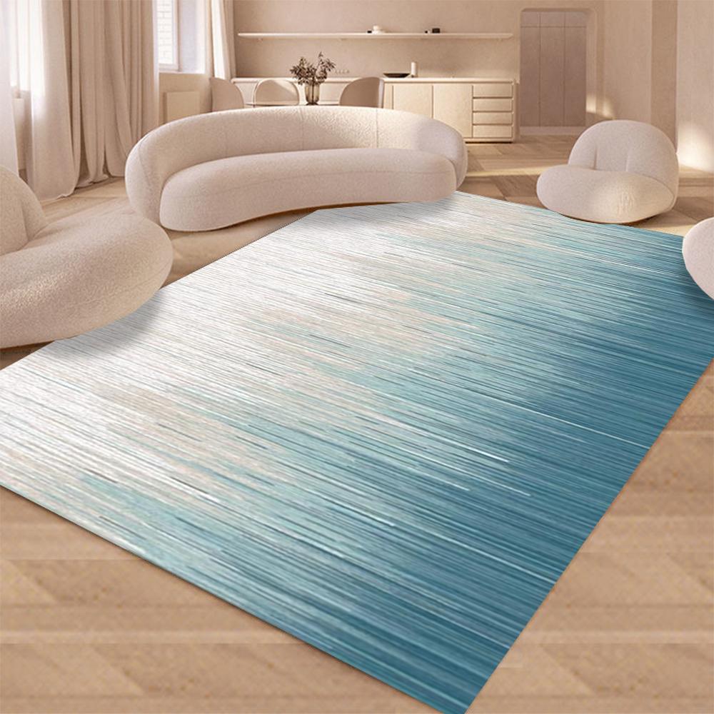 Modern Abstract Design Area Rug Non Shedding Soft Carpet for Living Room Bedroom Kitchen Doormat NonSlip Flannel Floor Mat