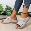 Large Size Wedge Slippers Women's Summer New Hollow Fashion Casual Single Shoes Women's Sandals