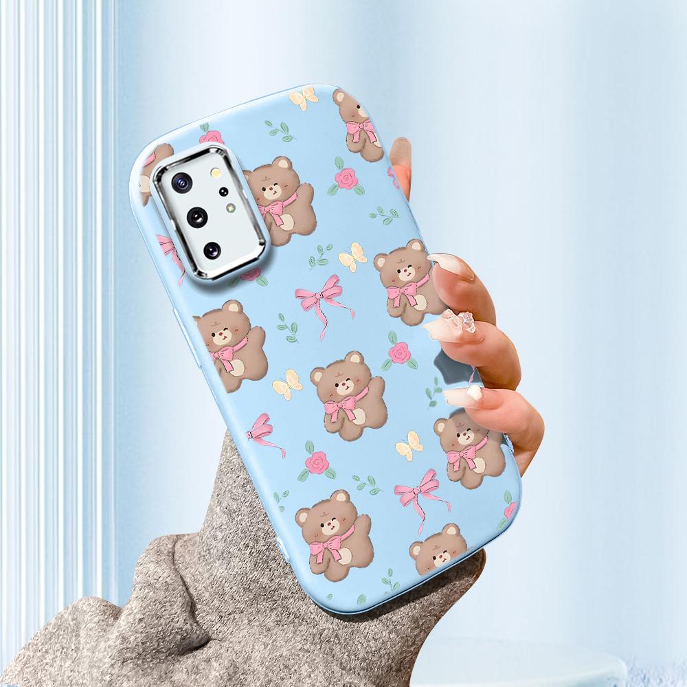 Solid Color Silver Edge Lens Fatty Casing Soft TPU Liquid Silicone Cover Shockproof Phone Case for Xiaomi Redmi Samsung