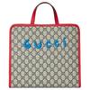 Gucci GG Supreme Bear Print Design Tote Bag Tote Bag Shopping Bag Nylon and Leather Handbag Children's Beige + Blue + Red
