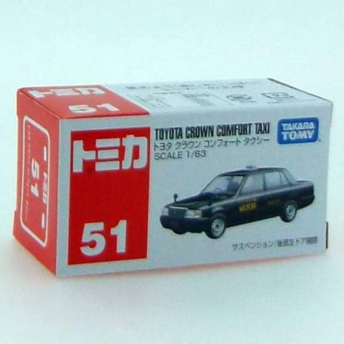 Takara Tomy Tomica № 051 Toyota Crown Comfort Taxi (коробка) Мини-машинка для детей от 3 лет и старше, черная