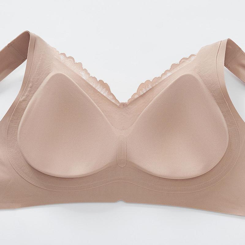 Fenteng [Anti Gravity Pulling] Lace Underwear Women's Non Steel Ring Soft Support Bra