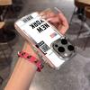 Чехол для телефона с рисунком билета на самолет Для IPhone 17 Air 16 15 14 13 12 11 Pro Pro Max Plus Прозрачный Мягкий Чехол