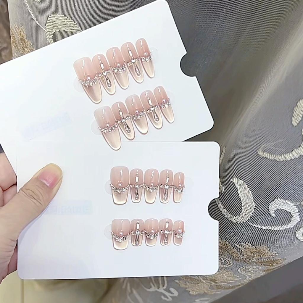 Чисто ручная работа Фототерапия Носимая броня Золотая пудра Шицзя Готовое изделие Многоразовые патчи для нейл-арта