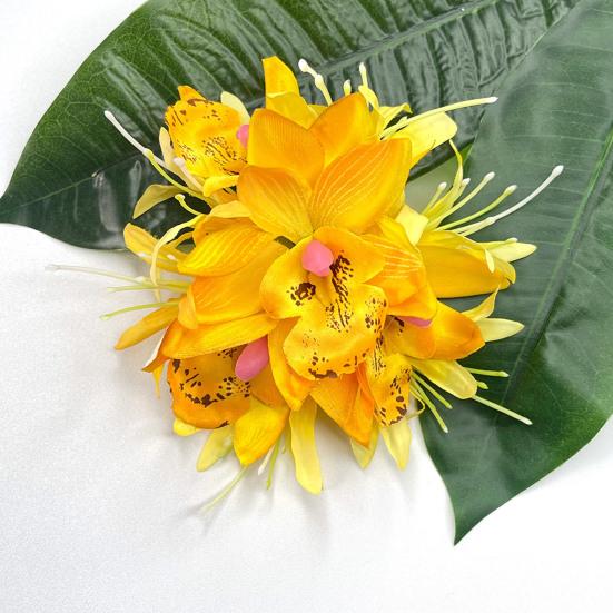 Заколка для волос в форме цветка женская летняя заколка для волос сбоку 3D-заколка для волос в форме цветка для повседневной носки на различные случаи жизни