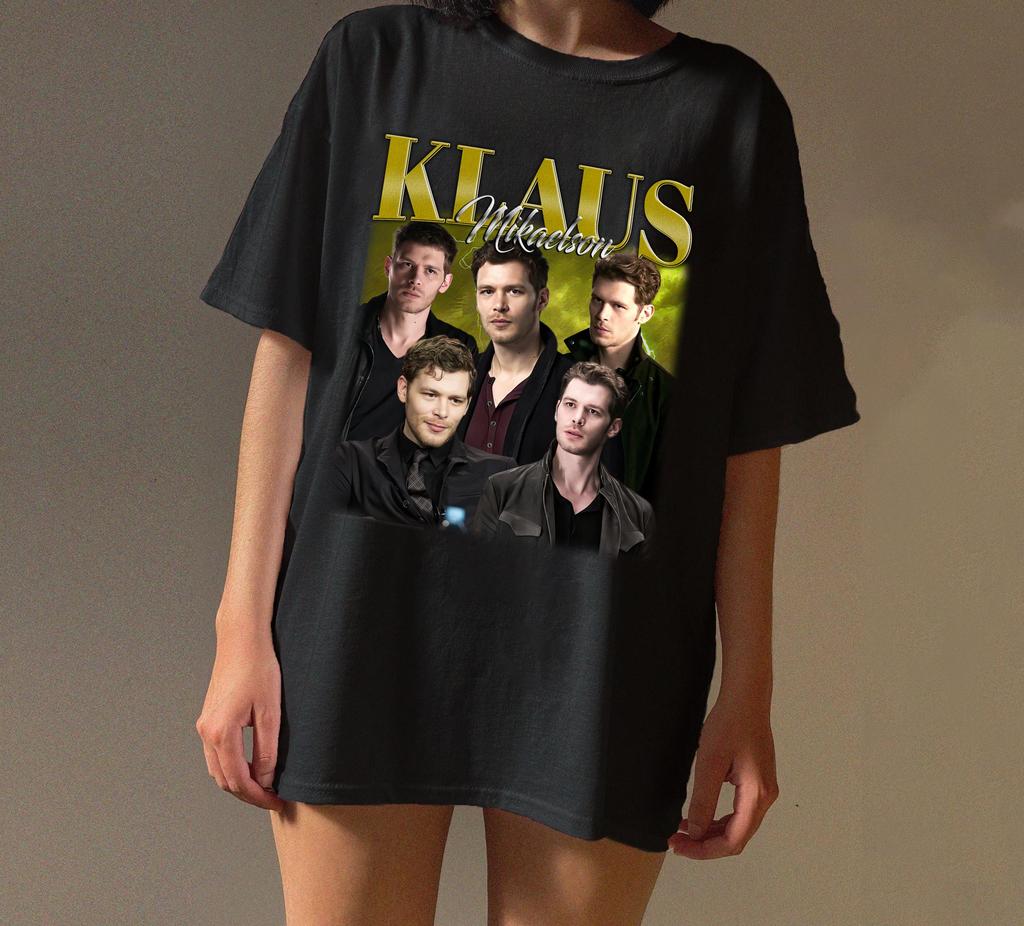 KLAUS MIKAELSON Character Printed Tshirt Women and Unisex American TV Series Theme Top SpringSummer Short Sleeve Unisex Tshirt