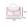Transparent Mesh Cosmetic Bag Women Makeup Bag Double Zipper PVC Waterproof Makeup Pouch Toilet Wash Bag Large Tote Handbag