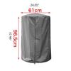 Heavy Duty Standup Patio Heater Dust Cover with Zipper (Beige/Black/Gray)