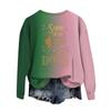 Women's Casual Round Neck Long Sleeve Valentine's Day Printed Pullover Top
