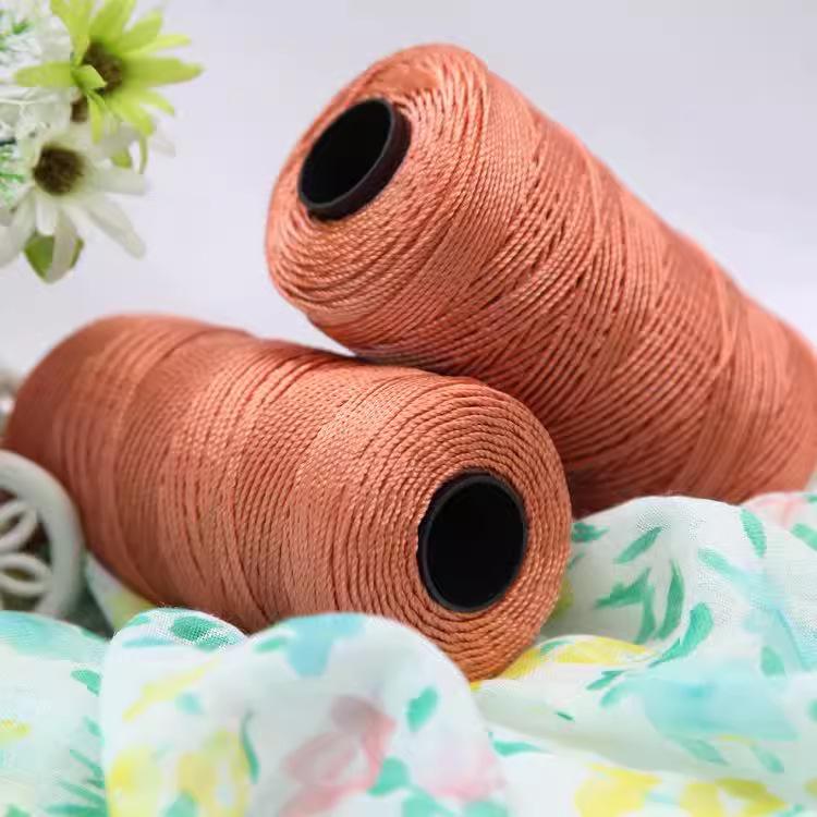 Ice Silk Thread Three-Strand Plywood Thread Hand-Woven Hook Bag Hat Car Seat Cushion Cup Cover Hook Slipper Bright Silk Thread