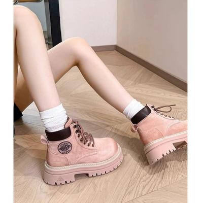 Британские ботинки Мартин женские весна 2025 новые ретро увеличивающие рост ботинки-ревень на толстой подошве короткие ботинки рабочие ботинки детские