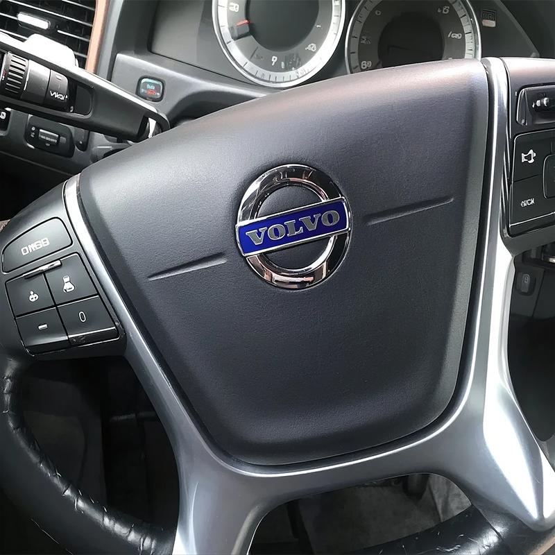 Car Front Grille Logo/Letter Decorative Badge Accessories/Steering Wheel Sticker Suitable For Volvo S80 XC60 V90 V60 XC90 S60 T5 YT5