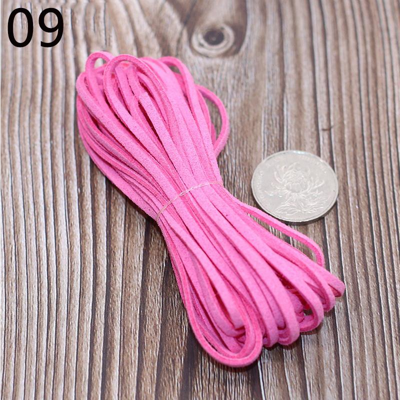1 Roll DIY Rope Leather Cord Material Accessories Suede Decoration Colorful Mutifunction Fashion