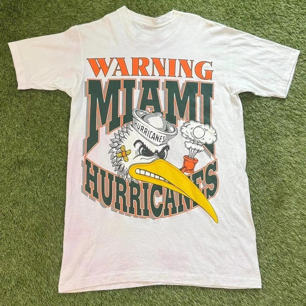 College Sports Mascot Tshirt Men Women Retro Sport Mascot Print Cotton Short Sleeve Loose Oversized Unisex Streetwear Tops