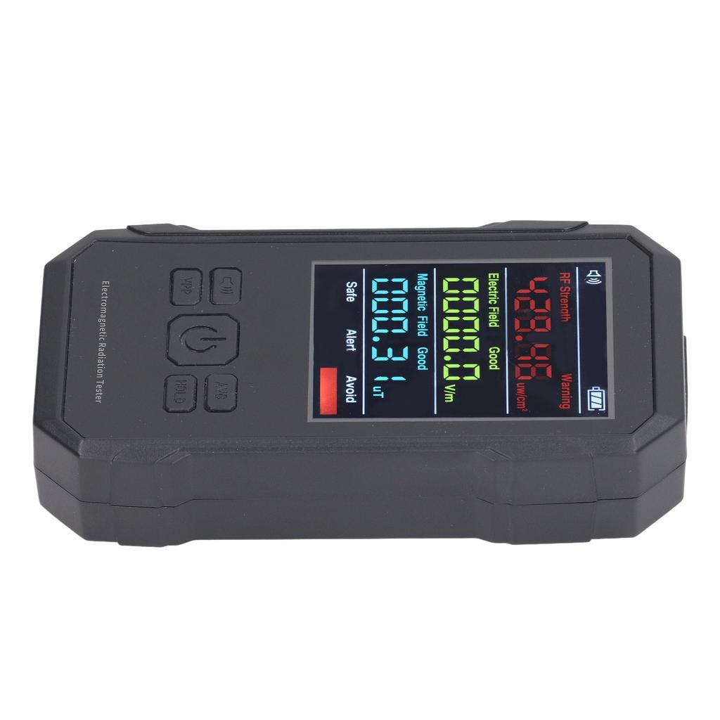 Radiation Detector Black Digital EMF Meter LED Display Handheld RF Electric Field Magnetic Field