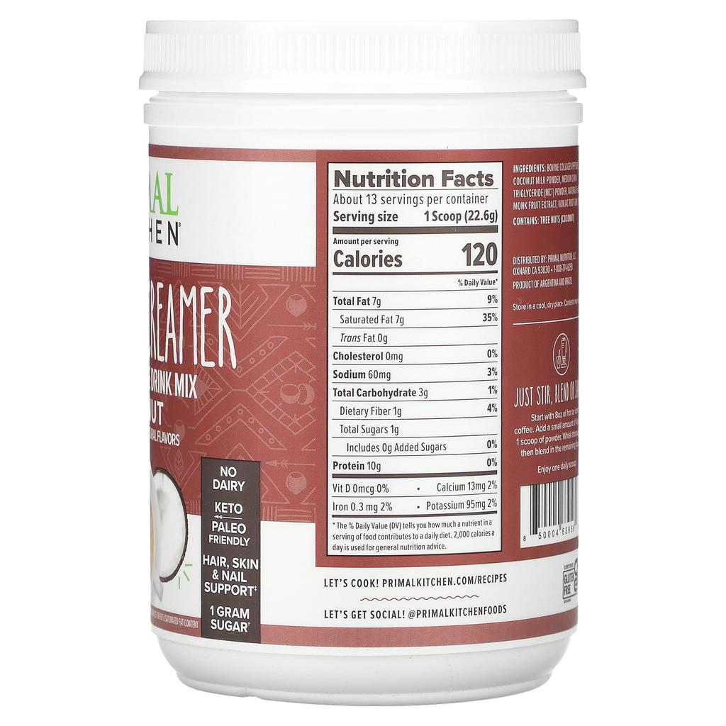 Collagen Creamer, Hazelnut, 293G(10.34Oz)