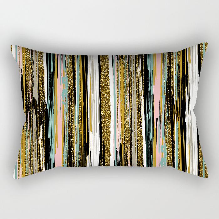 Скандинавский Абстрактный Разноцветные Линии Геометрический Длинная Наволочка Дом Диван Подушка Автомобиль Офис Подушка для Поясницы