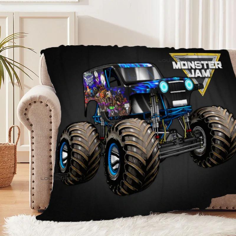 Супер Узоры Monster Jam Плед Монстр-Трак Фланелевый Плед Уютное Покрытие для Дивана Плед Супер Мягкая Простыня Матрасы
