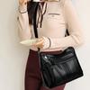 Middle-aged Bag Soft Leather Multi-layer Large Capacity Mother Bag Fashion All-in-one Crossbody Bag
