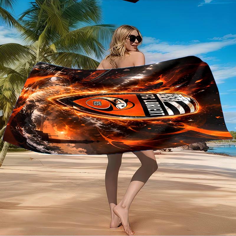 Lorient Crest Design Beach Towel Microfiber Beach Towel, Lightweight and Quick-Dry, for Summer Travel, Swimming Pool Fan Birthday Gift
