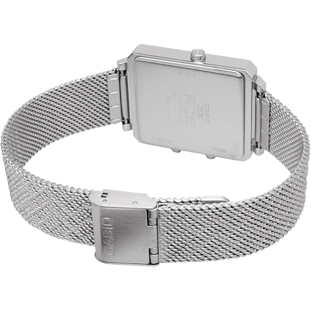 Casio Standard Analog-Digital Men's Watch MTP-B205M-5E Brown Stainless Steel Mesh Band