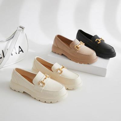 Женская обувь, 2024 г., элегантная женская летняя обувь на низком каблуке, черные лоферы на платформе, удобная модная обувь, стильная обувь без шнуровки