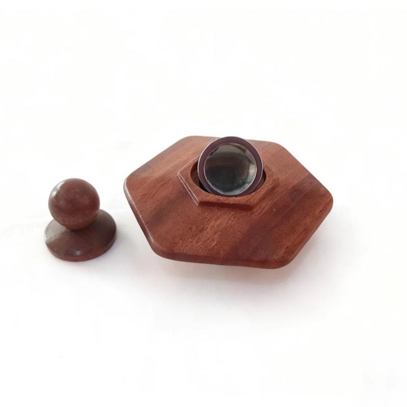 Коктейльный дымник Smoking Master Wood Художественная шестиугольная башня Верхняя форма Аксессуары для бара Тонкий фильтр с отверстиями Ароматизированные напитки