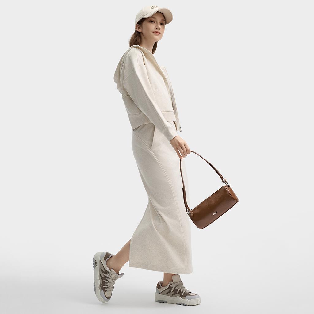 New FILA Wrinkle PU Shoulder Bag Extra Mini Women's Robe Brown F13W439174FBN